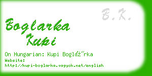 boglarka kupi business card